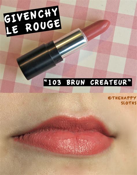 Givenchy Brun Createur (103) Le Rouge Review & Swatches.